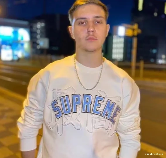 XL Royal Neck Round M Highest Grey Crewneck Hoodie Embroidered Blue 20SS L Black Logo White S Kanji 0709